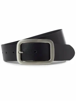 Weinmann Gürtel<Damen Gürtel aus Leder schwarz uni