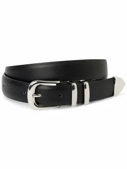 Opus Gürtel<Damen Gürtel aus Leder - Arelio schwarz uni