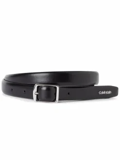 Calvin Klein Gürtel<Damen Gürtel aus Nappaleder - Slim Square Buckle Belt schwarz uni