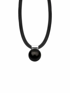Nenalina Schmuck<Damen Halskette schwarz uni