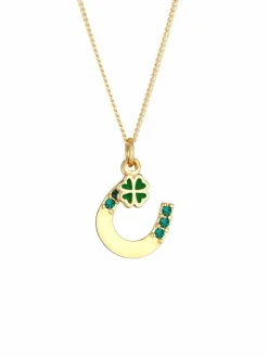 Elli Schmuck<Damen Halskette grün uni