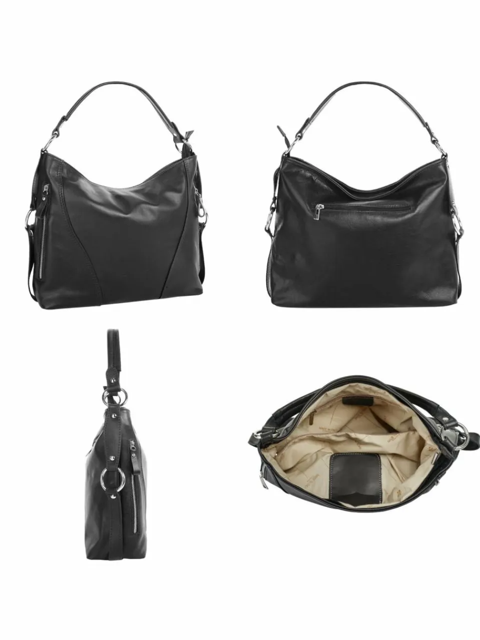 Samantha Look Taschen & Rucksäcke<Damen Handtasche schwarz uni