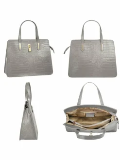 Cluty Taschen & Rucksäcke<Damen Handtasche grau uni