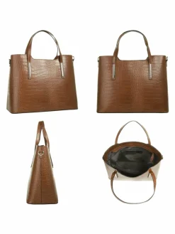Cluty Taschen & Rucksäcke<Damen Handtasche cognac uni