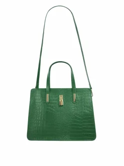 Cluty Taschen & Rucksäcke<Damen Handtasche grün uni