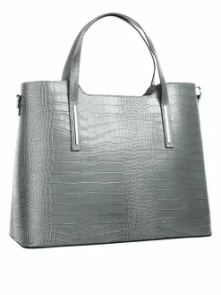 Cluty Taschen & Rucksäcke<Damen Handtasche grau uni