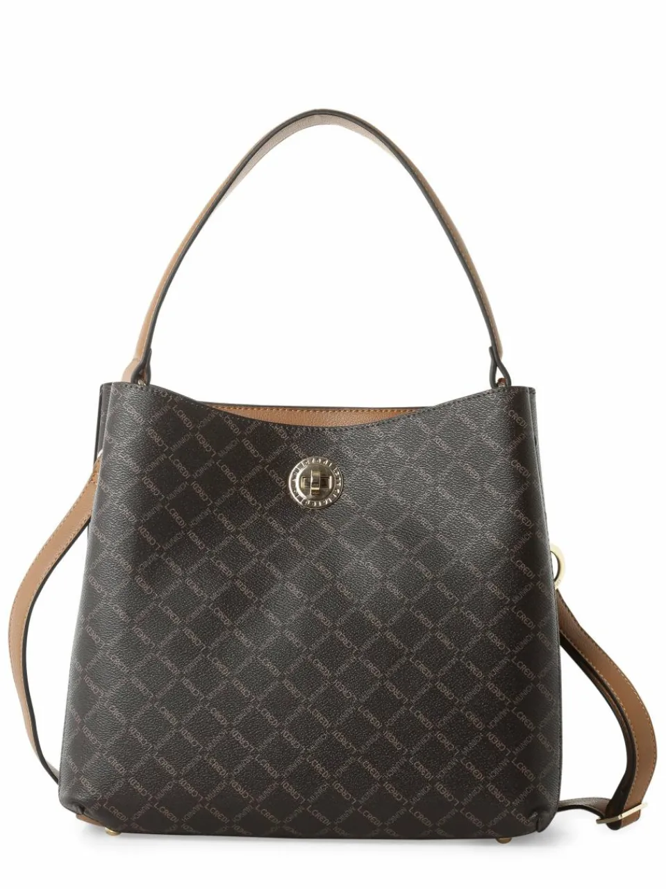 L.Credi Taschen & Rucksäcke<Damen Handtasche - Filiberta schoko cognac gemustert