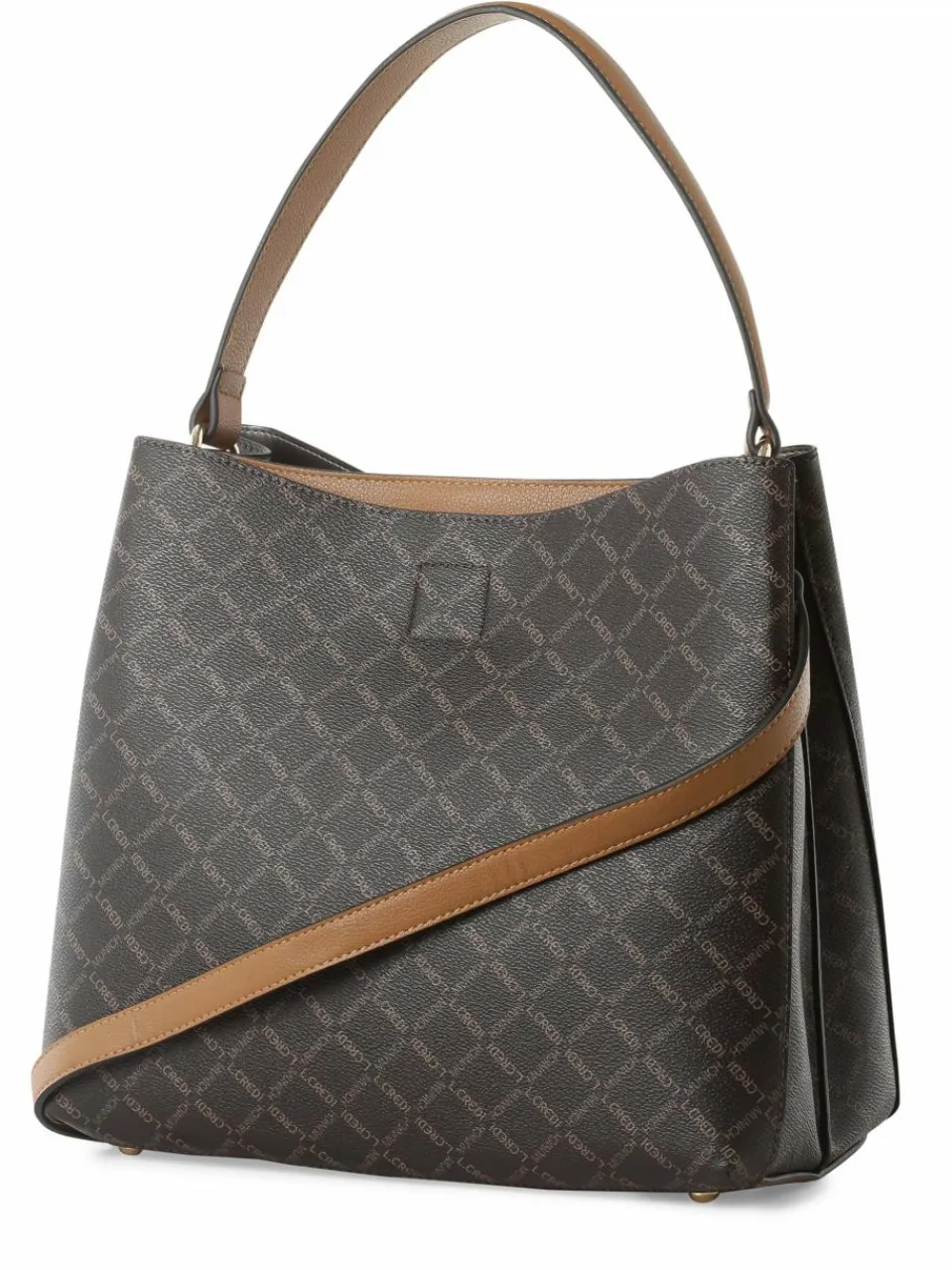 L.Credi Taschen & Rucksäcke<Damen Handtasche - Filiberta schoko cognac gemustert