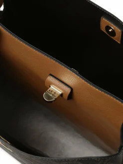 L.Credi Taschen & Rucksäcke<Damen Handtasche - Filiberta schoko cognac gemustert