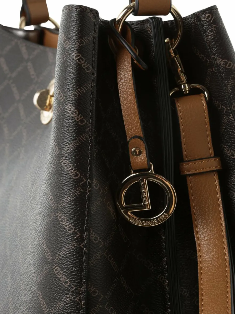 L.Credi Taschen & Rucksäcke<Damen Handtasche - Filiberta schoko cognac gemustert