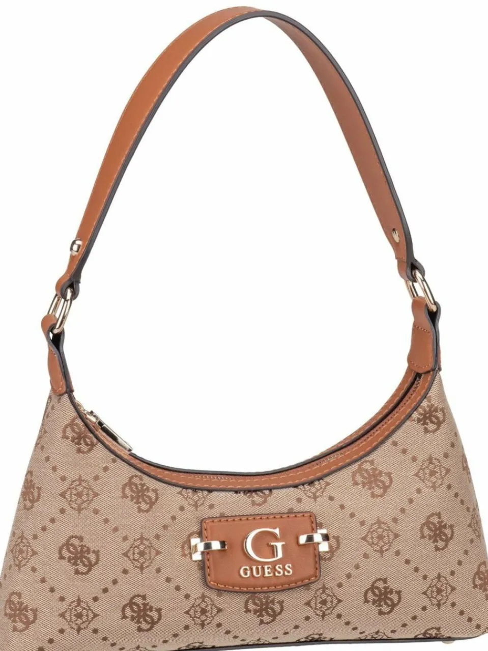 GUESS Taschen & Rucksäcke<Damen Handtasche - Neda Top Zip SHB 54170 Logo braun uni