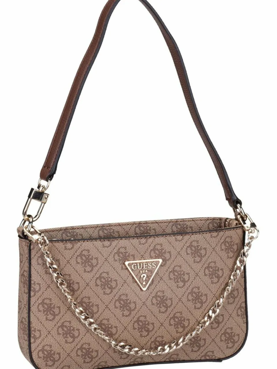 GUESS Taschen & Rucksäcke<Damen Handtasche - Noelle II Mini Top Zip SHB 72720 Logo braun uni