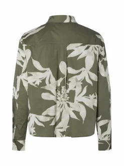 Marc O'Polo Blusen<Damen Hemdbluse oliv bedruckt