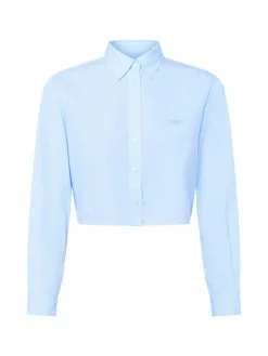 Tommy Jeans Blusen<Damen Hemdbluse hellblau weiß gestreift