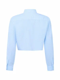 Tommy Jeans Blusen<Damen Hemdbluse hellblau weiß gestreift