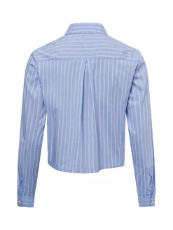 Marie Lund Blusen<Damen Hemdbluse hellblau weiß gestreift