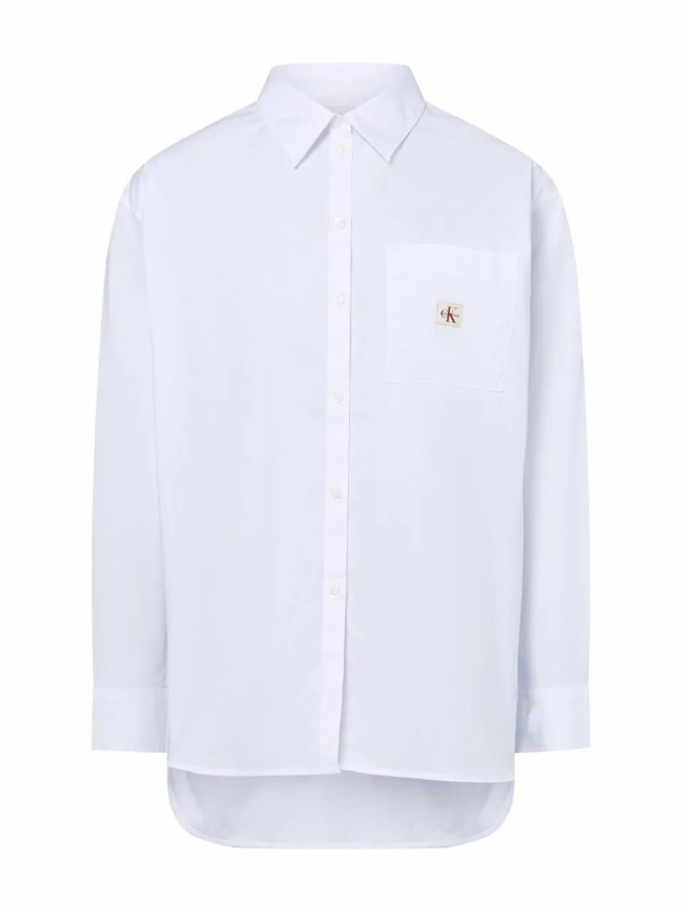 Calvin Klein Jeans Blusen<Damen Hemdbluse weiß uni