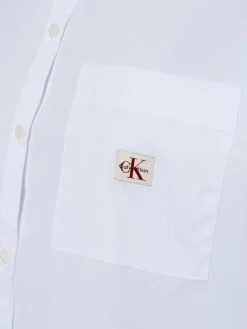 Calvin Klein Jeans Blusen<Damen Hemdbluse weiß uni
