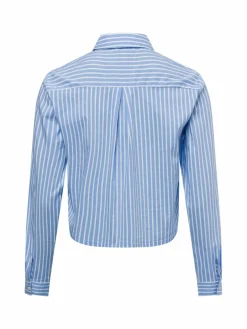 Marie Lund Blusen<Damen Hemdbluse hellblau weiß gestreift