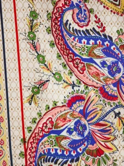 Usha Blusen<Damen Hemdbluse orange mehrfarbig gemustert