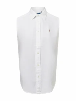 Polo Ralph Lauren Blusen<Damen Hemdbluse weiß uni