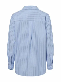 Marie Lund Blusen<Damen Hemdbluse hellblau weiß gestreift