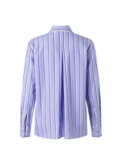 MAERZ Blusen<Damen Hemdbluse flieder weiß gestreift