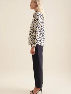 Seidensticker Blusen<Damen Hemdbluse - Druck blau bedruckt