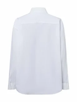 HUGO BLUE Blusen<Damen Hemdbluse - Elisana weiß uni