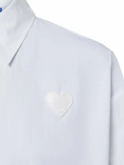 HUGO BLUE Blusen<Damen Hemdbluse - Elisana weiß uni