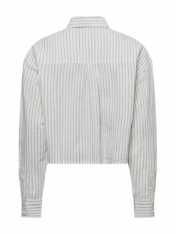 mbyM Blusen<Damen Hemdbluse - Emmelia - M ecru blau gestreift