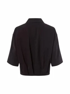 Opus Blusen<Damen Hemdbluse - Fabbey schwarz uni