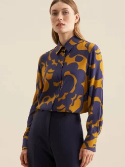 Damen Seidensticker Blusen>Damen Hemdbluse - Geometrische Muster