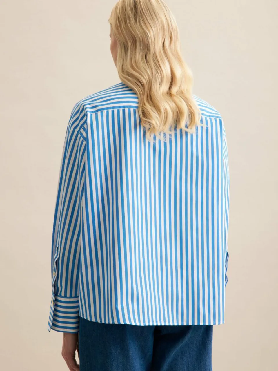 Seidensticker Blusen<Damen Hemdbluse - Streifen blau gestreift