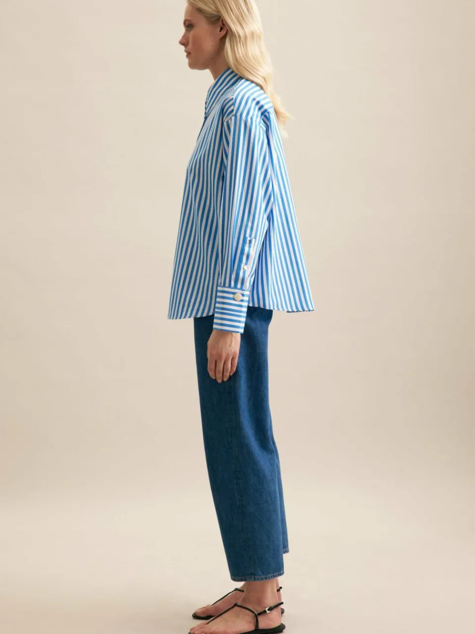 Seidensticker Blusen<Damen Hemdbluse - Streifen blau gestreift