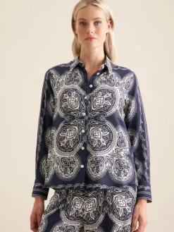 Damen Seidensticker Blusen>Damen Hemdbluse - Tuchprint