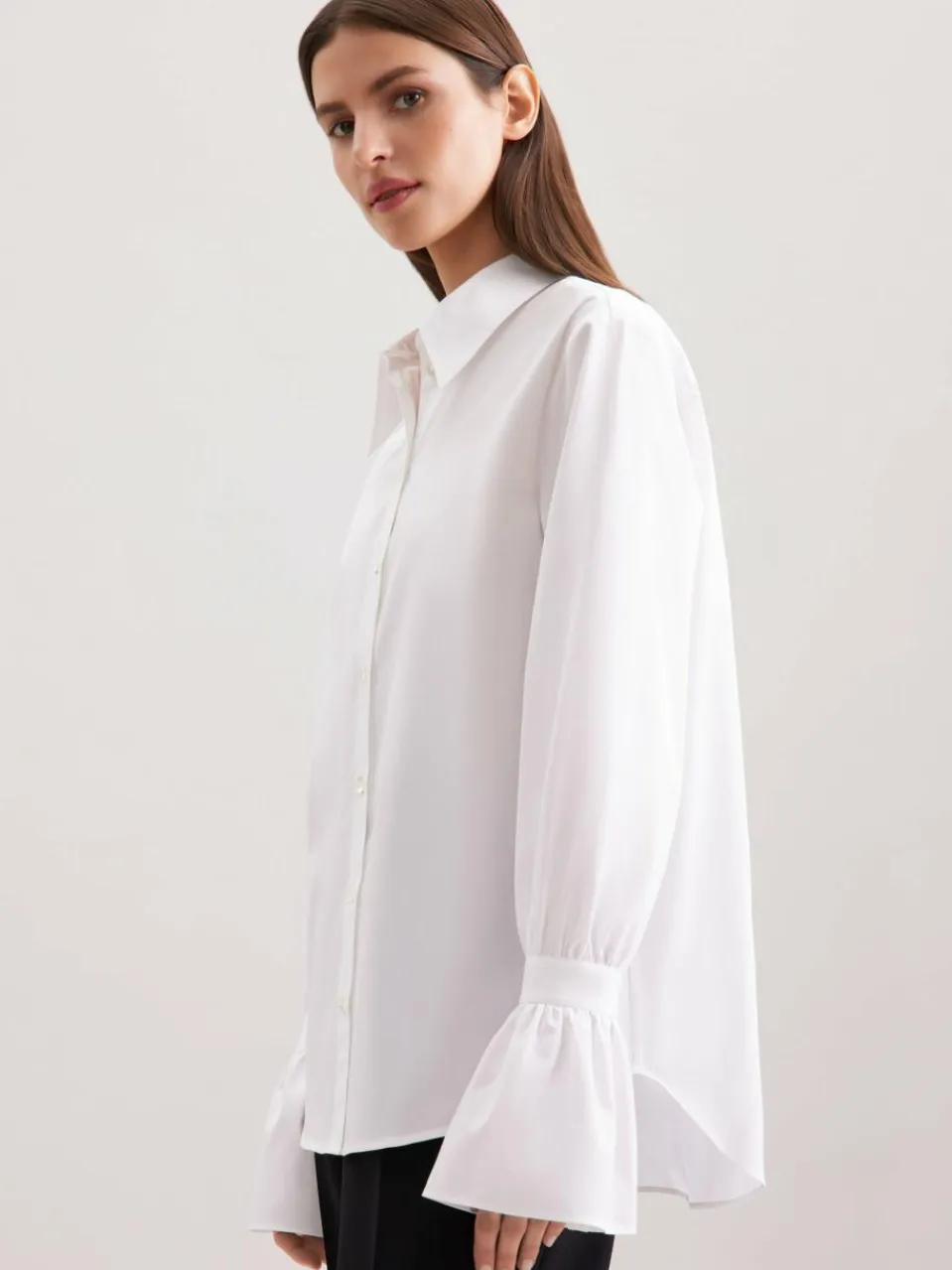 Seidensticker Blusen<Damen Hemdbluse - Uni weiß uni