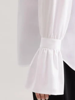 Seidensticker Blusen<Damen Hemdbluse - Uni weiß uni