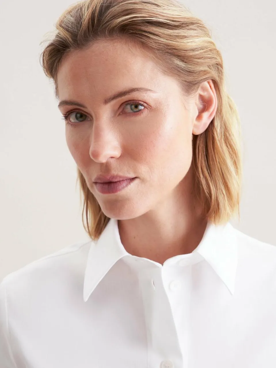 Seidensticker Blusen<Damen Hemdbluse - Uni weiß uni