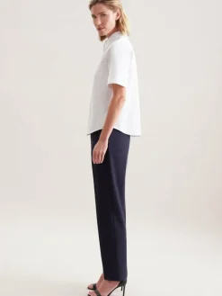 Seidensticker Blusen<Damen Hemdbluse - Uni weiß uni