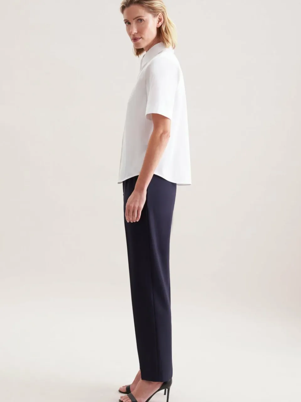 Seidensticker Blusen<Damen Hemdbluse - Uni weiß uni