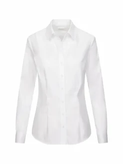 Seidensticker Blusen<Damen Hemdbluse - Uni weiß uni