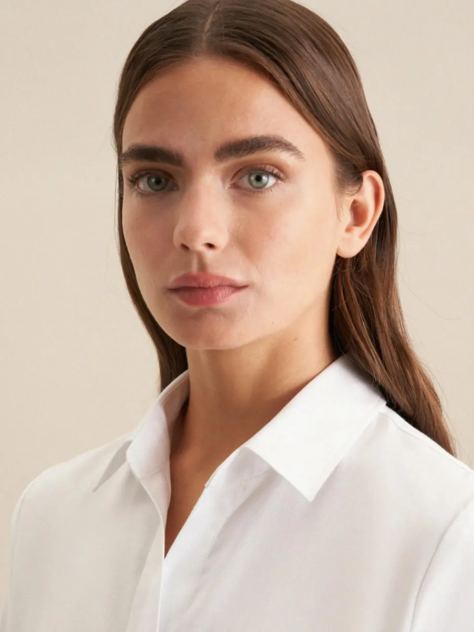 Seidensticker Blusen<Damen Hemdbluse - Uni weiß uni