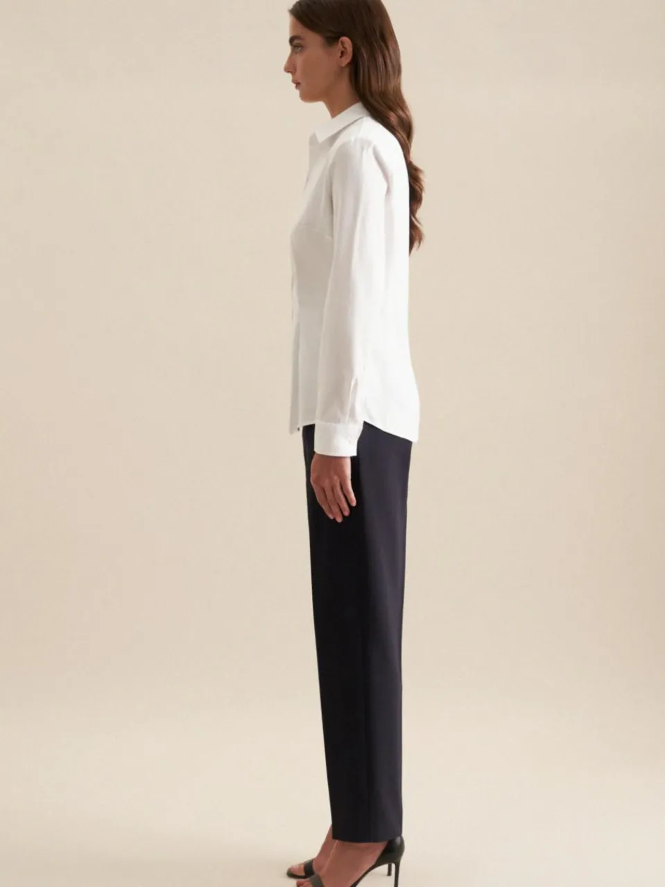 Seidensticker Blusen<Damen Hemdbluse - Uni weiß uni