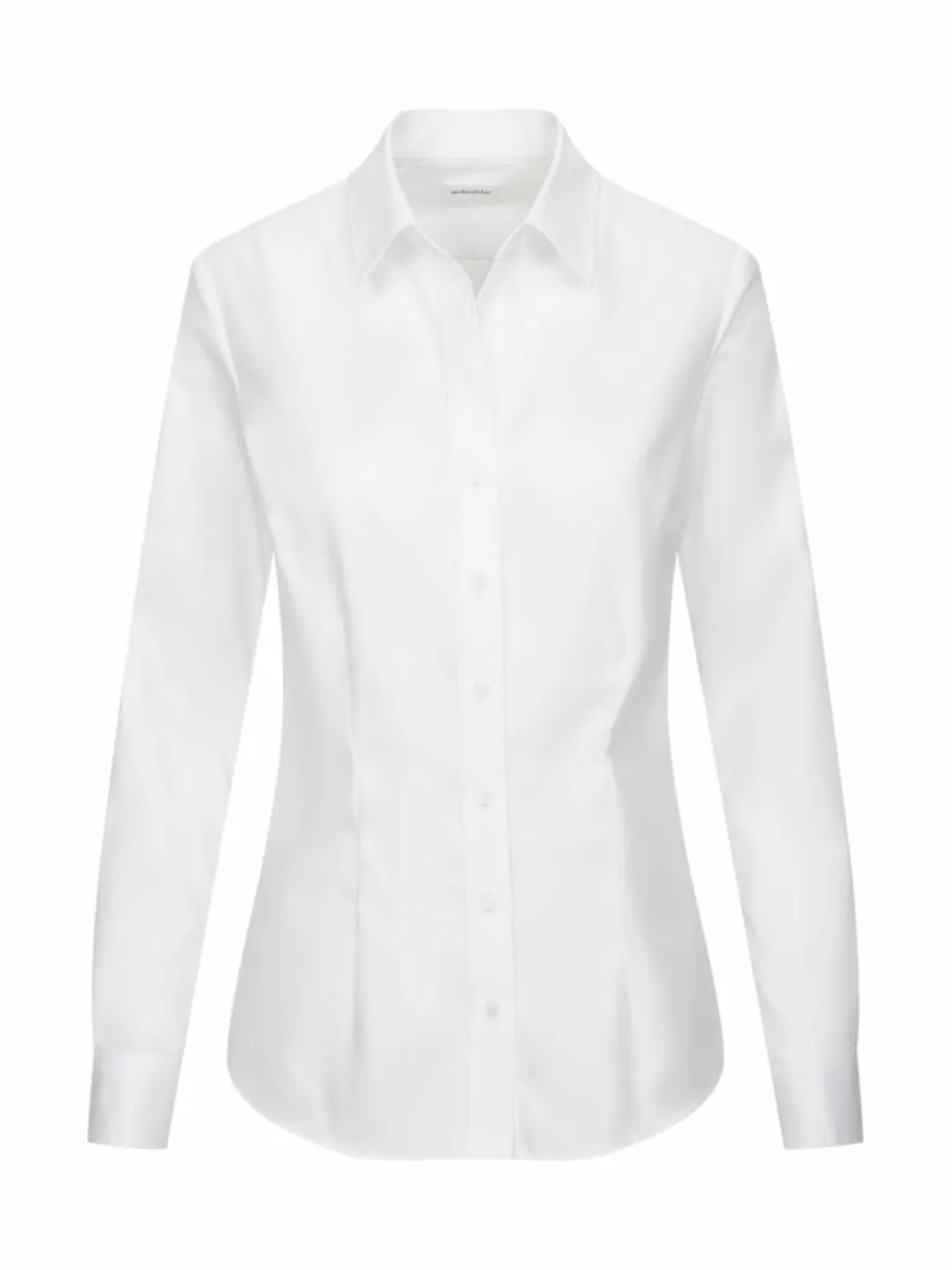 Seidensticker Blusen<Damen Hemdbluse - Uni weiß uni