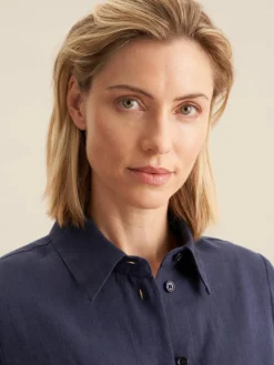 Seidensticker Blusen<Damen Hemdbluse - Uni blau uni