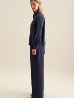 Seidensticker Blusen<Damen Hemdbluse - Uni blau uni