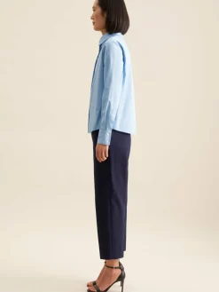 Seidensticker Blusen<Damen Hemdbluse - Uni blau uni