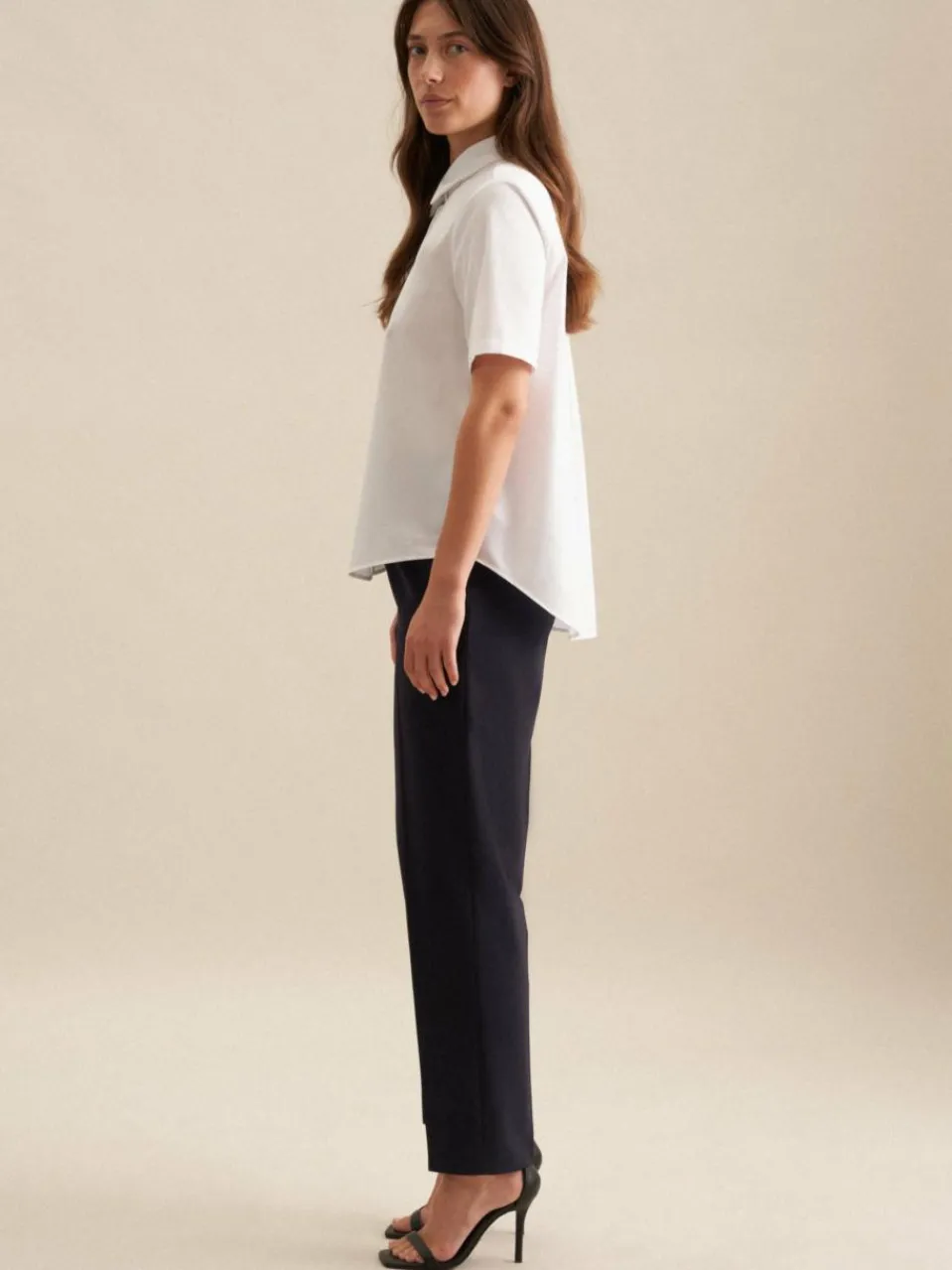 Seidensticker Blusen<Damen Hemdbluse - Uni weiß uni