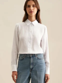 Seidensticker Blusen<Damen Hemdbluse - Uni weiß uni